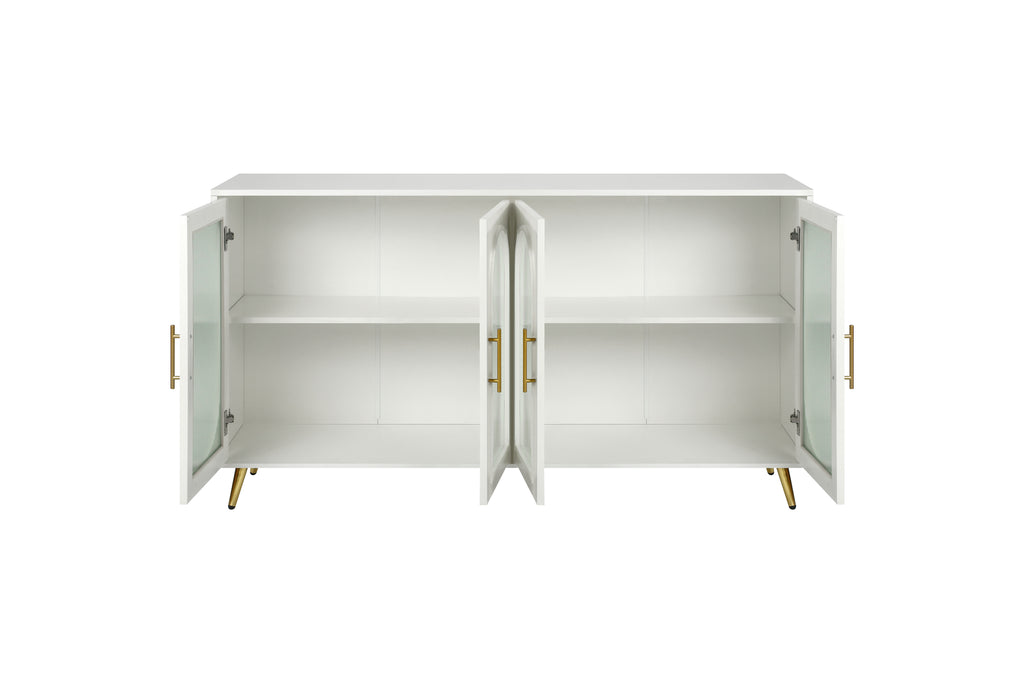 TV Stand for 65+ Inch TV, Wood TV Stand with Storage Cabinet & Adjustable Shelves, Media TV Console for Living Room Bedroom