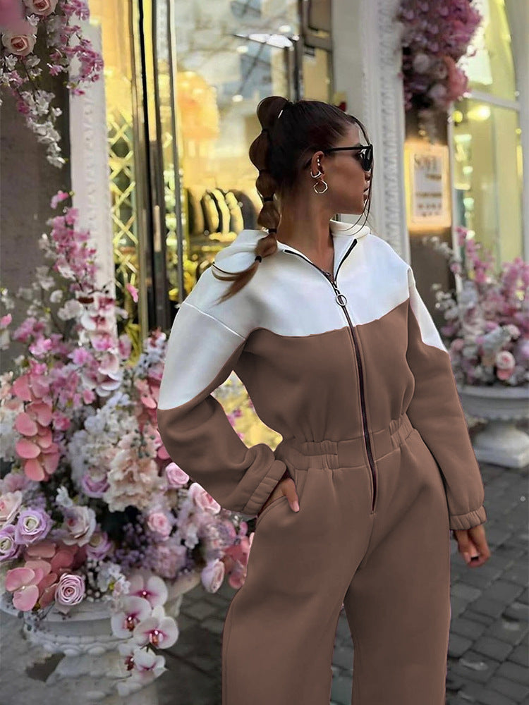 Color-Block Two-Piece Activewear Set