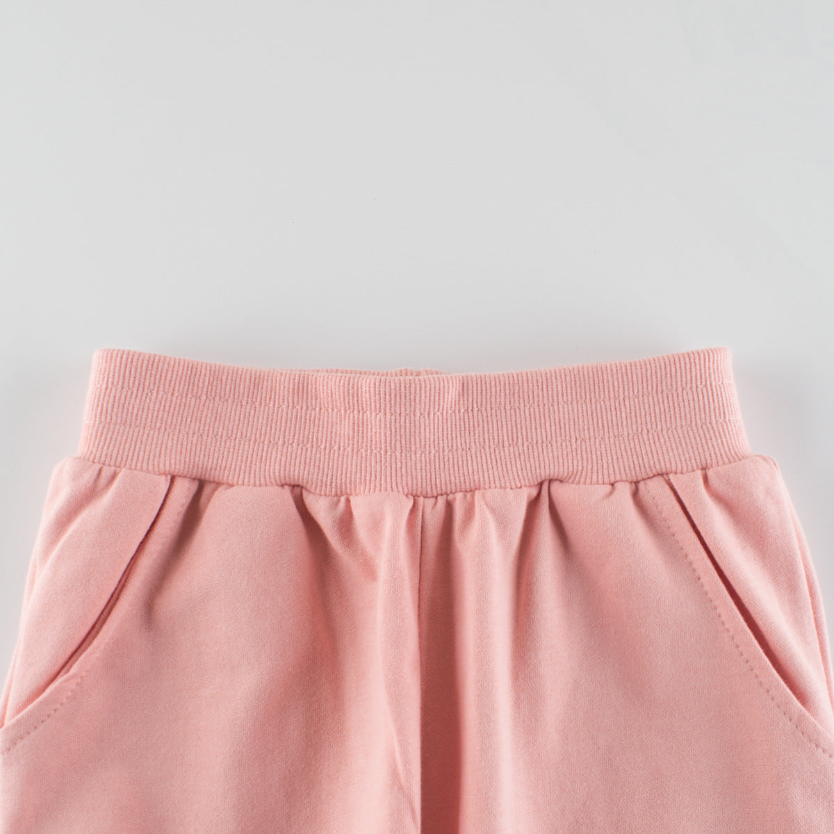Girls' Pink Cartoon Cotton Jogger Pants