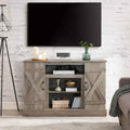 Farmhouse Classic Media TV Stand Antique Entertainment Console for TV up to 50" with Open and Closed Storage Space