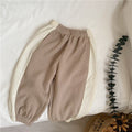 Kids' Spliced Drawstring Sports Pants