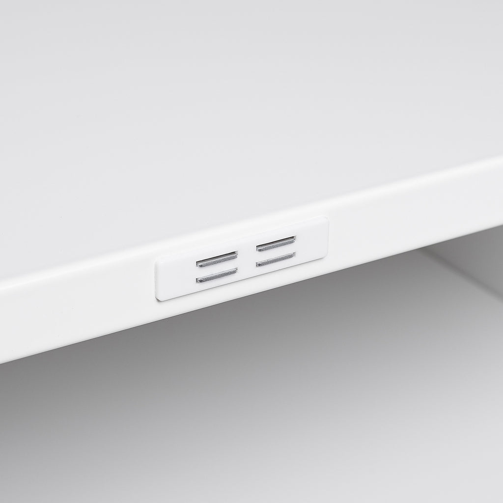 White Mobile Steel Copier Stand Cabinet