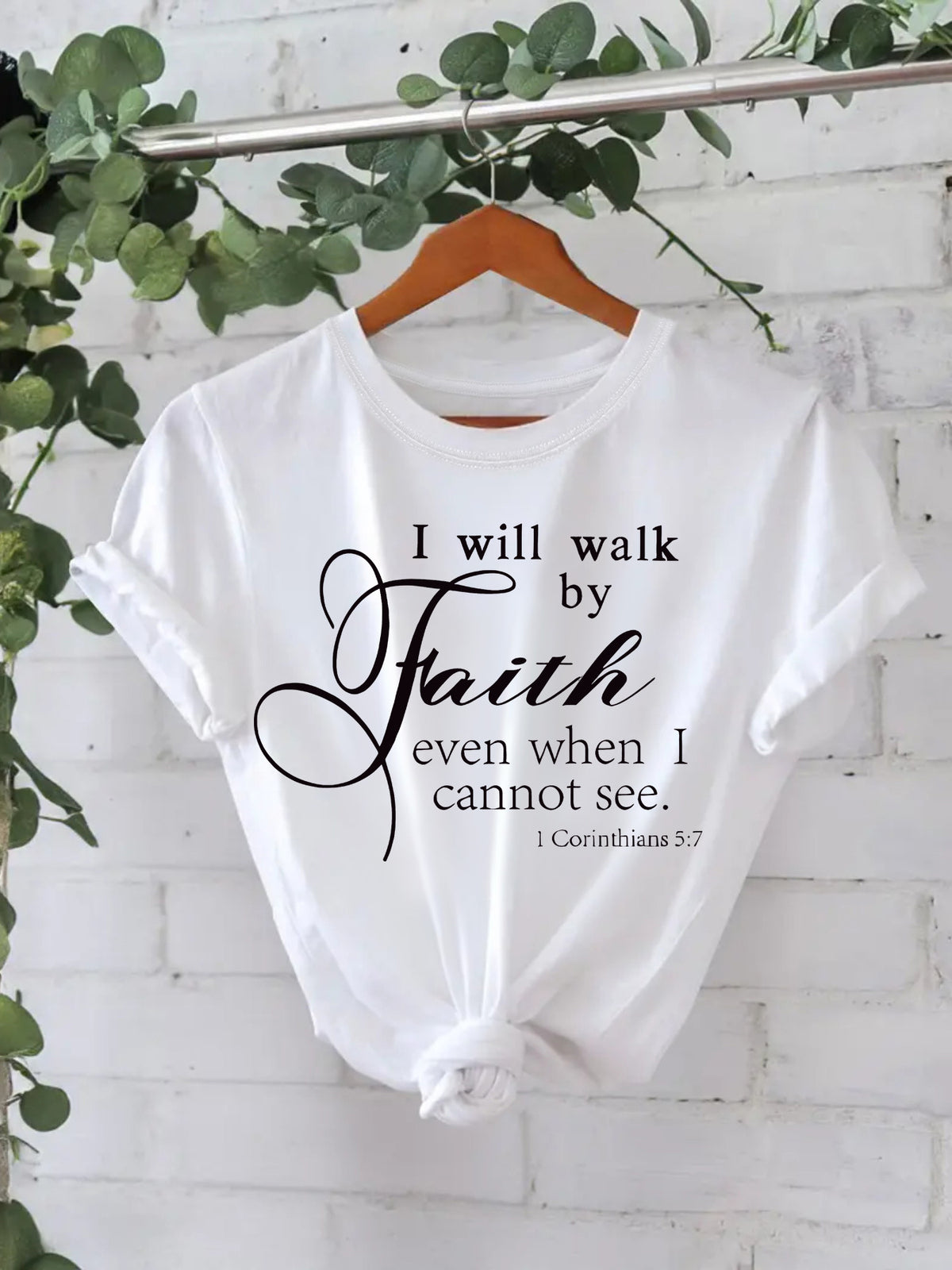 Inspirational Quote Cotton Graphic T-Shirt