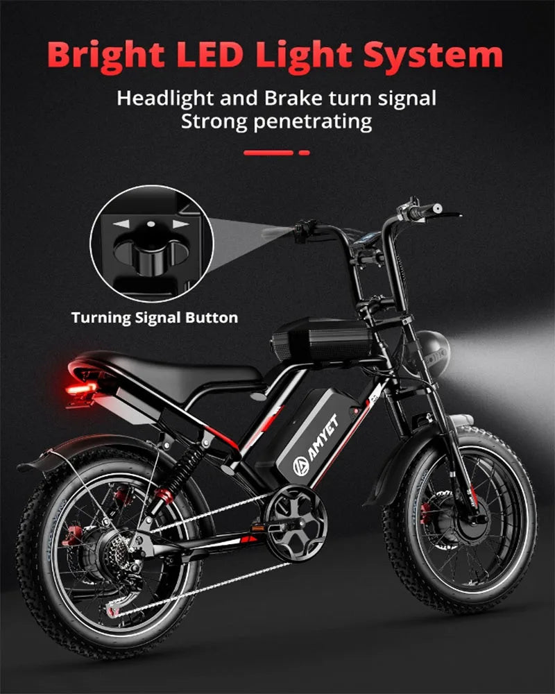 AMYET S8 2000W Dual-Motor 20-Inch 48V 25Ah E-Bike