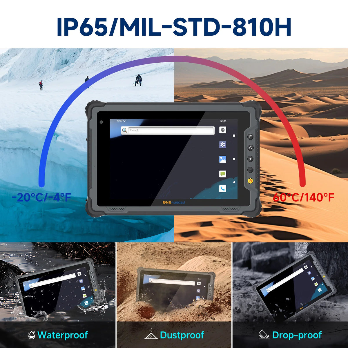 ONERugged M80T 8-Inch IP65 Industrial Tablet