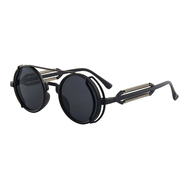 Retro Round Gothic Steampunk Sunglasses