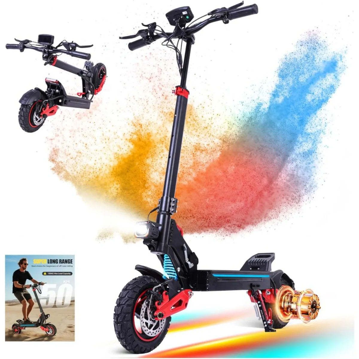 1600W Adult Electric Scooter – 31 MPH, 28–31 Mile Range