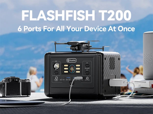 Flashfish 153.6Wh 200W Portable Power Station