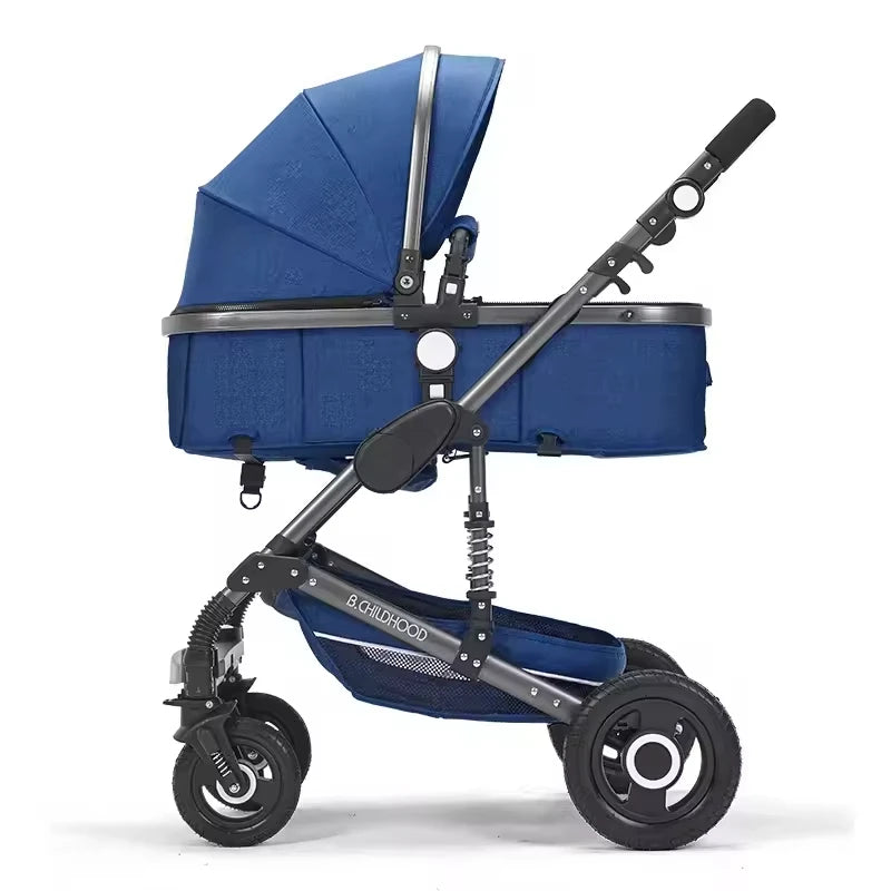 Customized Luxury 4-in-1 Baby Stroller Foldable Pram with Linen Car Seat 3-in-1 Carriage From Luxury Brand