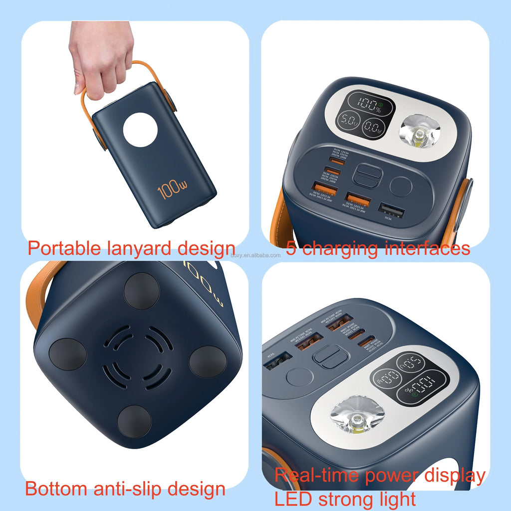 60,000mAh Laptop Power Bank with Dual LED Light