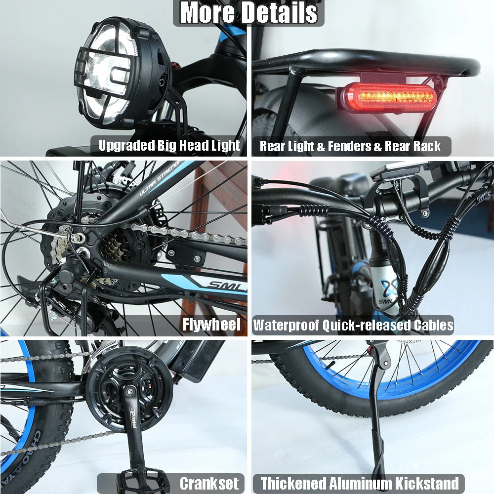 1000W 48V Electric City & Beach Cruiser Bike
