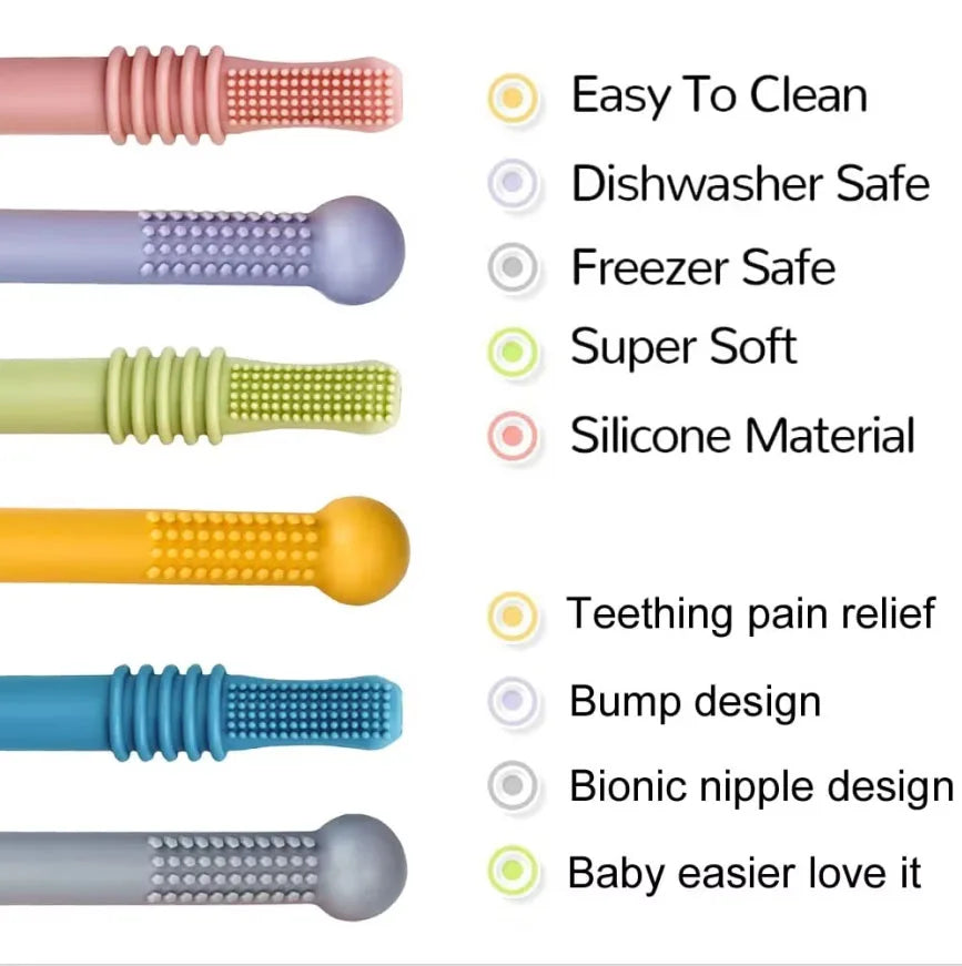 Silicone Teething Tube Toy for Babies