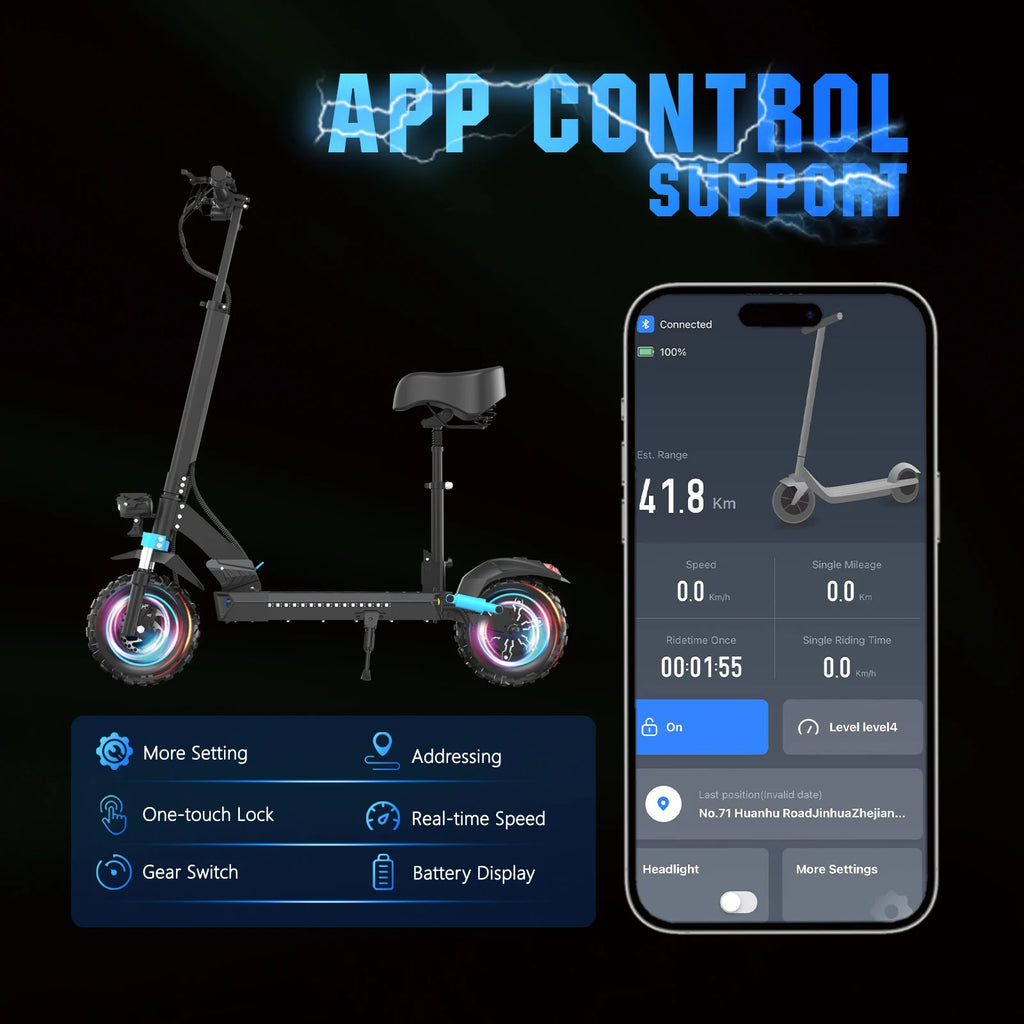 SMD S6 PRO 1200W/2400W Electric Scooter – 55 km Range