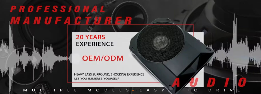 RC Car Slim Active Subwoofer Speaker 8 Inch Under Seat Audio Subwoofer for Car Sound System