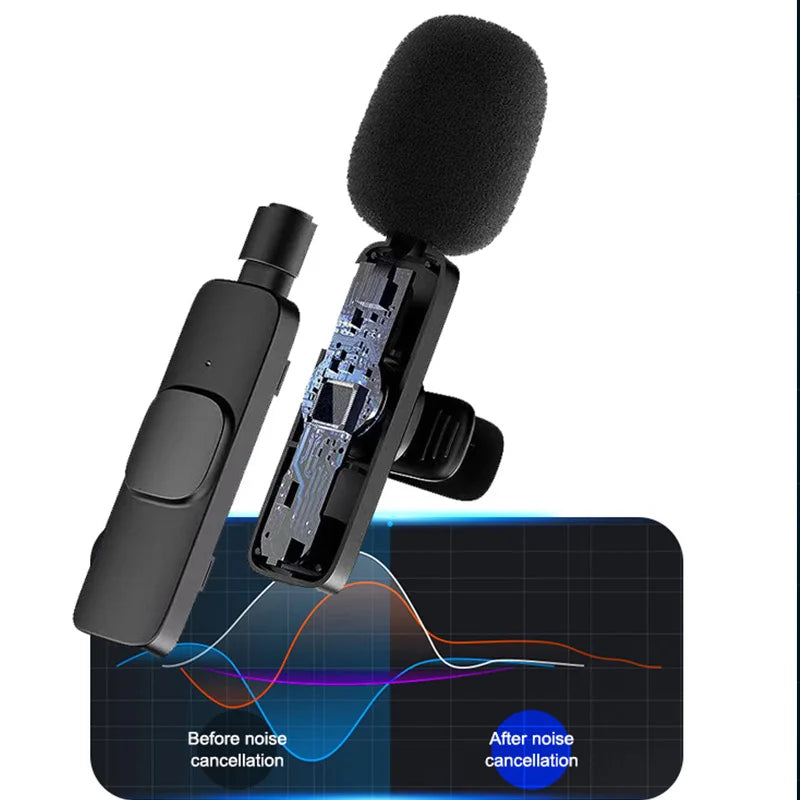 Micrófono de solapa inalámbrico mini para iPhone