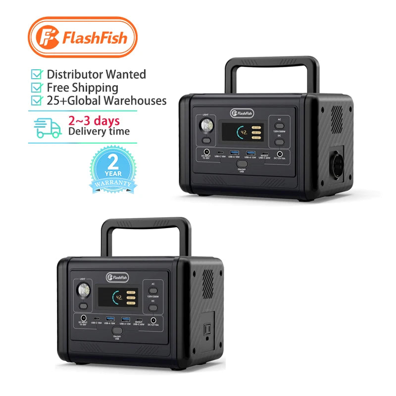 Estación de energía portátil Flashfish 153.6Wh 200W