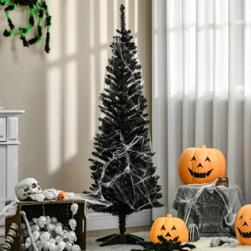 5' Slim Black Artificial Christmas Tree