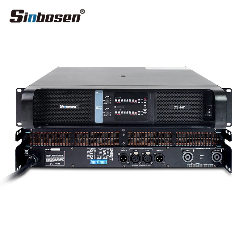 Sinbosen DS-14K 2 Channel 4000w Sound Equipment Speaker Professional Subwoofer Power Amplifier