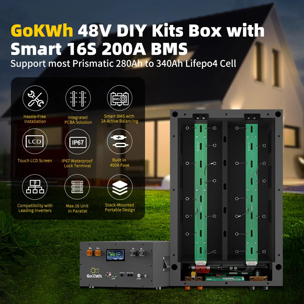 Kit de batería solar fuera de red GoKWh 48V LiFePO4
