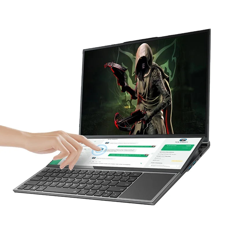 Topton L9 Dual-Screen Laptop – Core i7-9750H, 16-Inch + 14-Inch Touch