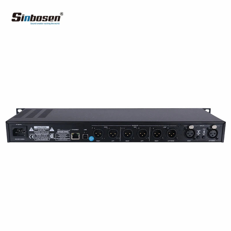 Procesador de audio digital de 2 entradas/6 salidas para AV e iluminación