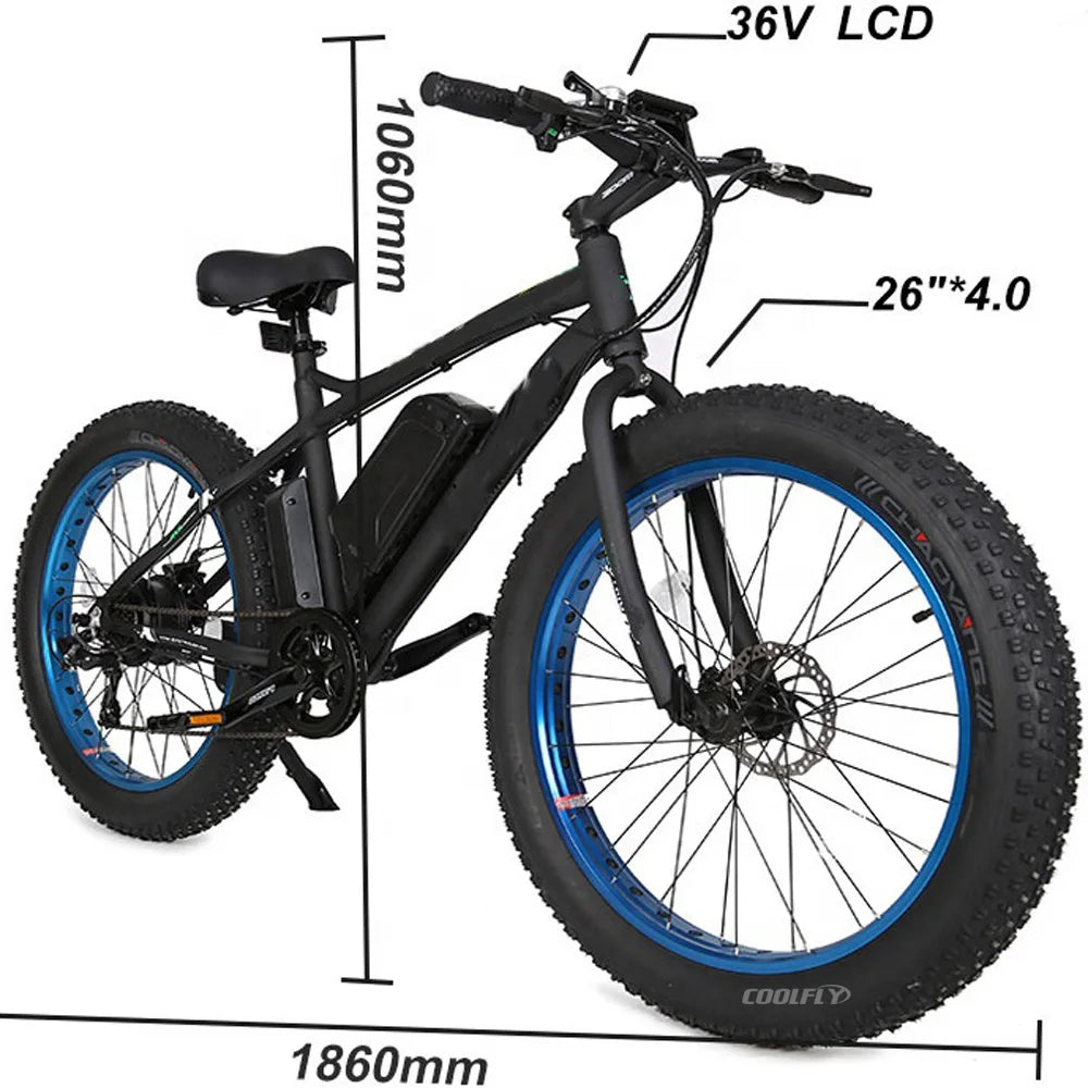 500W Electric Beach Cruiser Bike