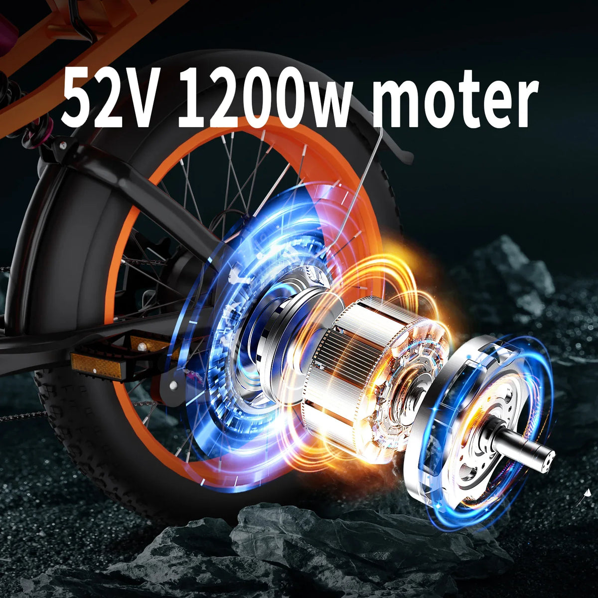 52V 20Ah Fat-Tire Electric Mountain Bike – 30 MPH