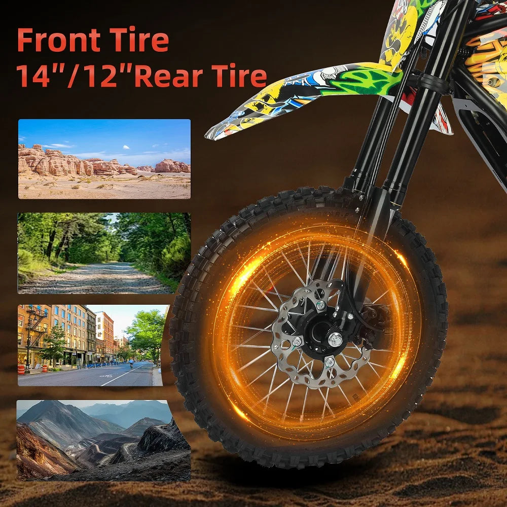 3000W Urban Electric Dirt Bike – 14/12-Inch Tires