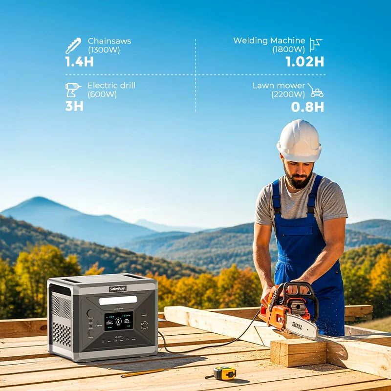 Solarplay Q2501 2400W LiFePO4 Portable Power Station