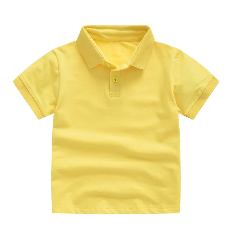 Kids’ Solid Color Uniform Polo Shirt