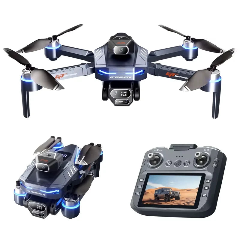 New GT8 Brushless Screen Remote Control Quadcopter Drones with Dual Cameras Optical Flow Positioning Obstacle Avoidance