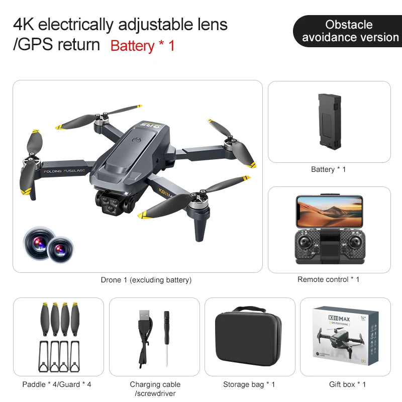 Hot Selling K811 Max Drone Brushless GPS Drone Professional 4K HD Dual Camera 5G WIFI Obstacle Avoidance Dron Toys Gift