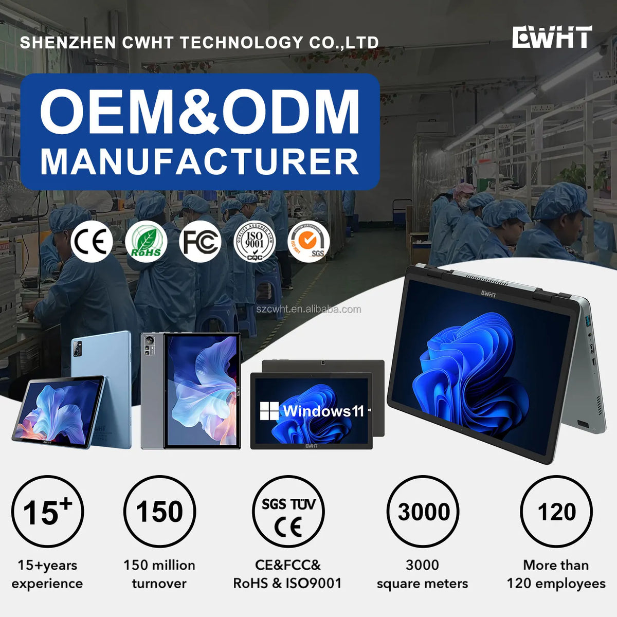 11-Inch Windows 11 Tablet PC – Multiple Memory & Storage Options