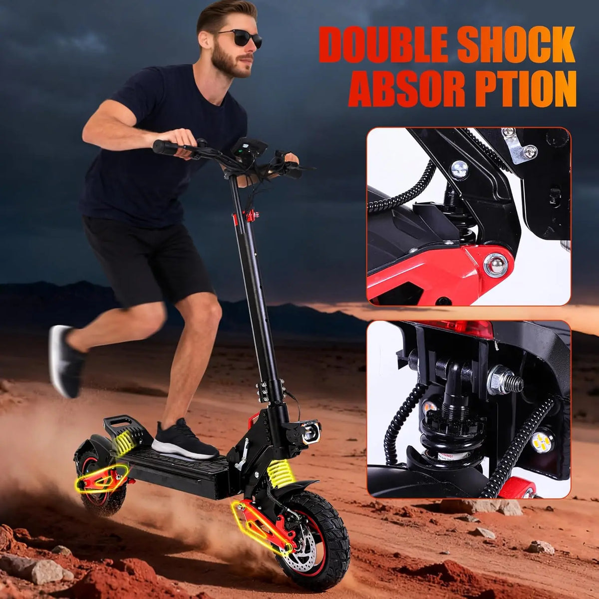 1600W Adult Electric Scooter – 31 MPH, 28–31 Mile Range