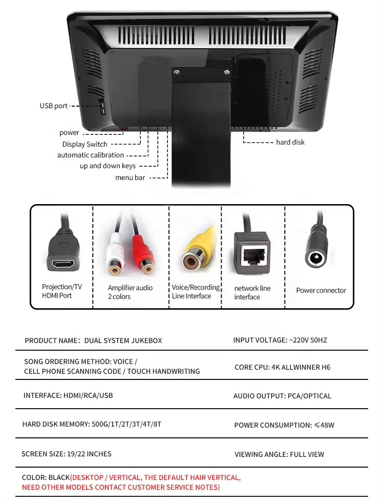 Máquina de karaoke de sistema dual Max: 2 micrófonos inalámbricos, 2 TB