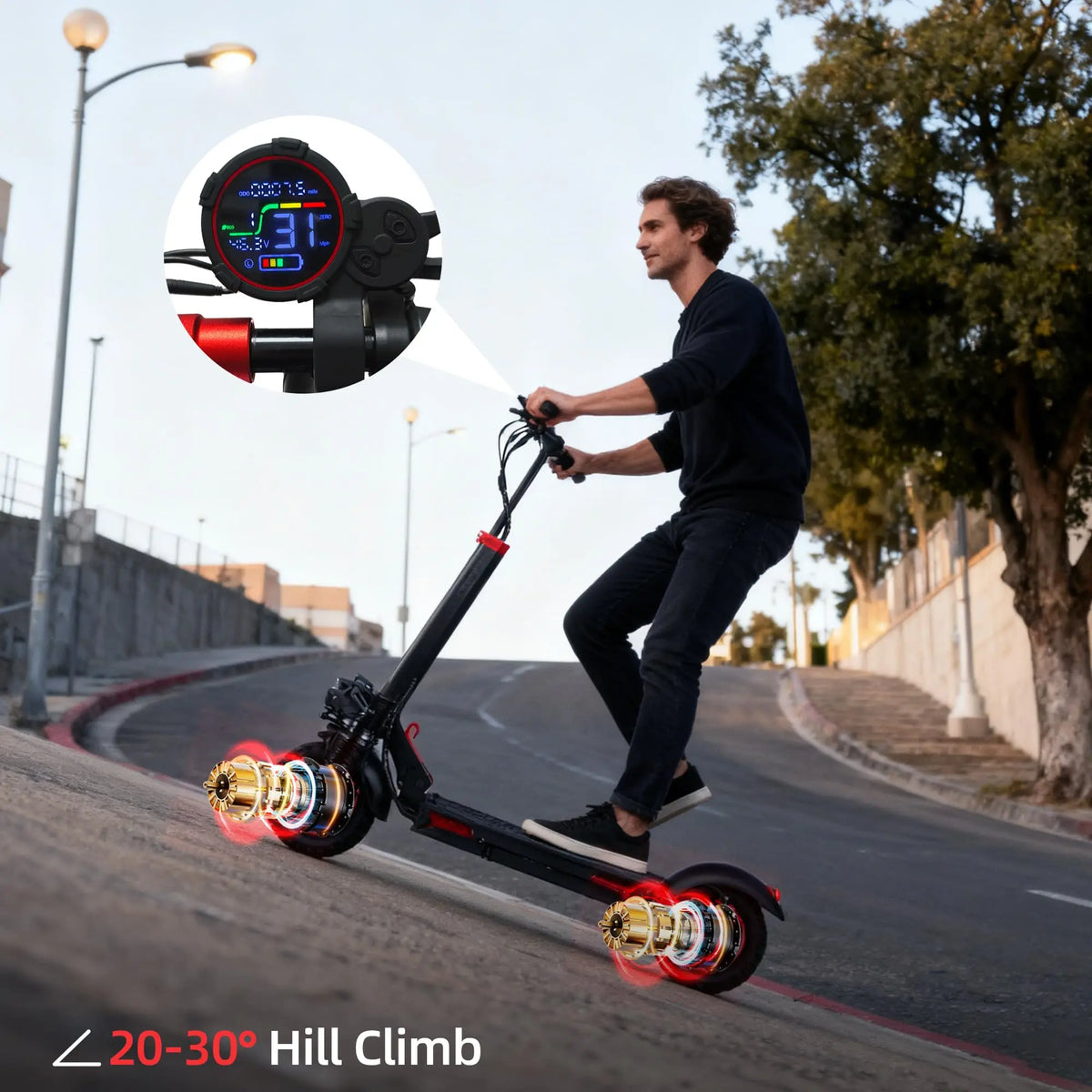 1200W Seated Off-Road Electric Scooter – 48V