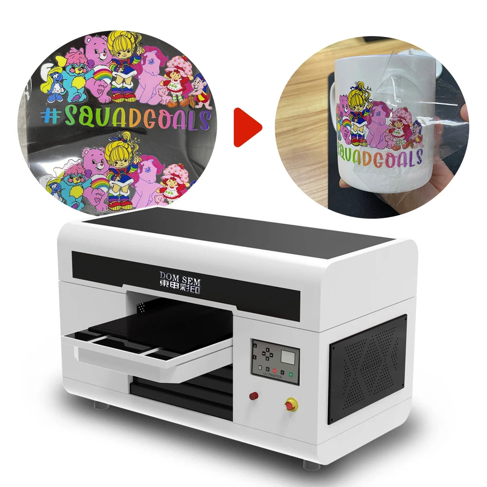 Multifunctional 3050 LED UV Flatbed Printer 6 Colors A3 UV Printer for Phone Case Glass Cylinder Bottle Multi-layer Printing