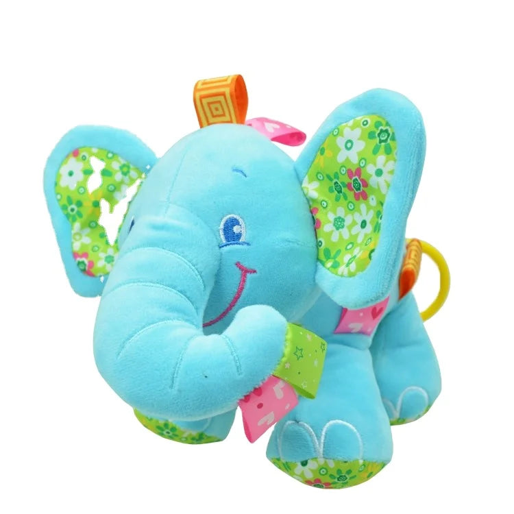Infant Soothing Music Doll Pink Multi-functional PP Cotton Stuffed Animal Custom Plush Toys Elephant Twin