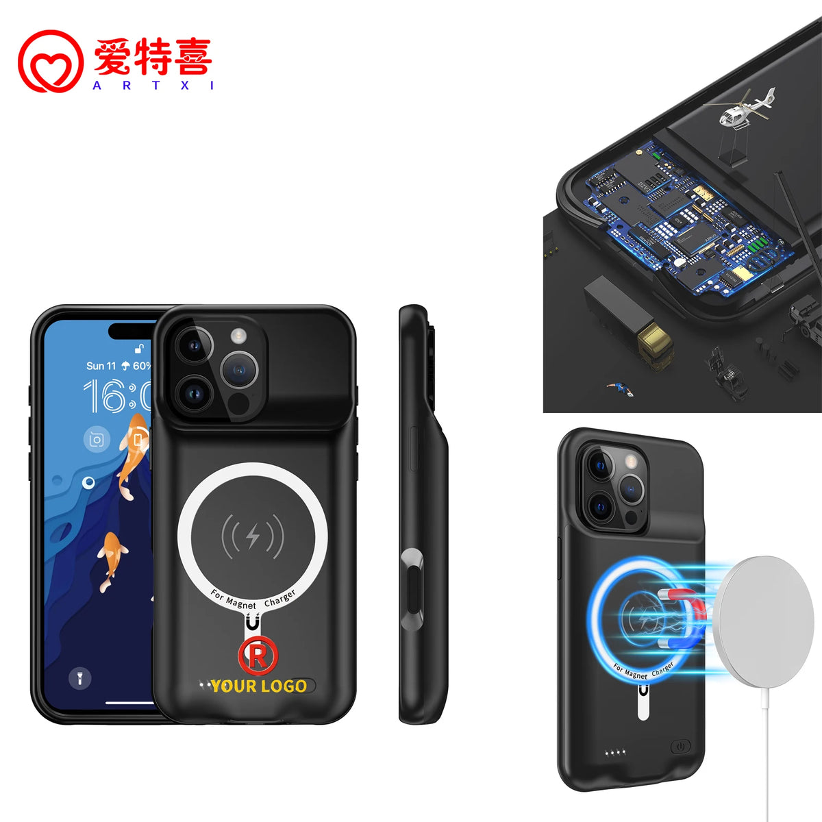 Battery Charging Case for iPhone 12–16 Series