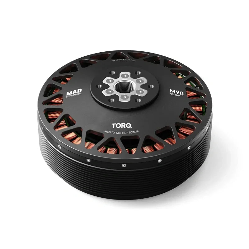 MAD M90C60 V1.0 EEE 45KW Brushless Motor 12.7kg 200.1kg Thrust D257x123mm 20mg Rotor Balance for Electric Manned Drone Drones