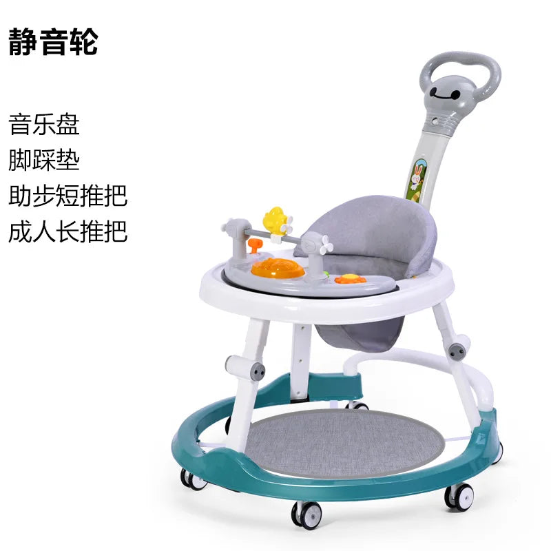Adjustable Baby Walker with Music, Seat & Handlebar