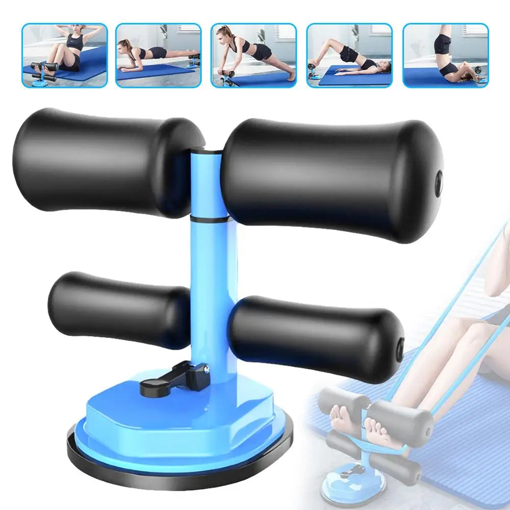 Adjustable Suction Sit-Up Bar with Foam Ankle Support