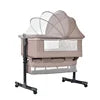 Modern Luxury 3-in-1 Metal Baby Crib New Multi-Functional Portable Cot Bed with Bassinet for Bedroom & Hotel Use