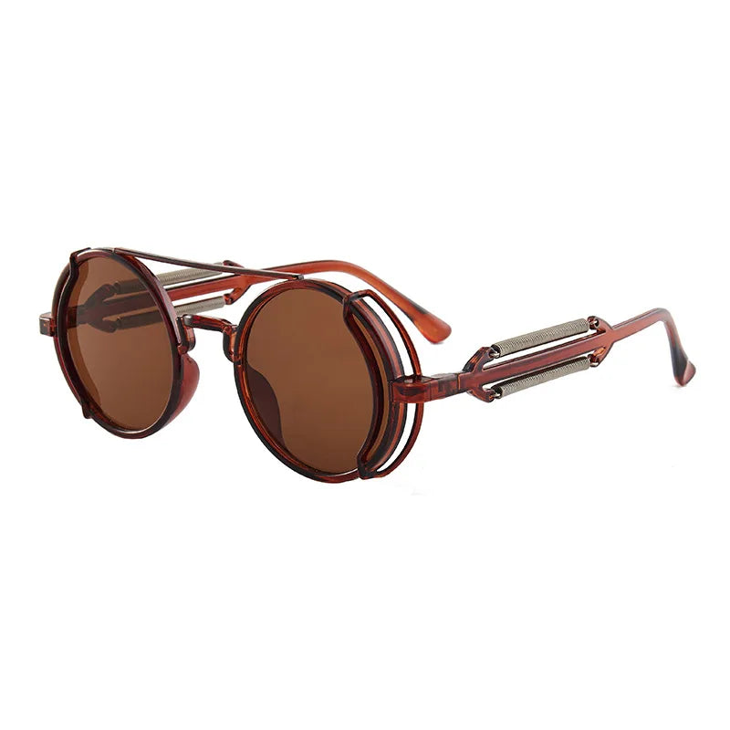 Retro Round Gothic Steampunk Sunglasses