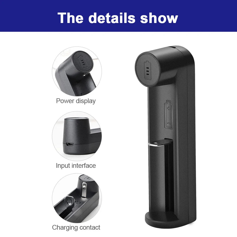 1-Slot USB Li-Ion Battery Charger