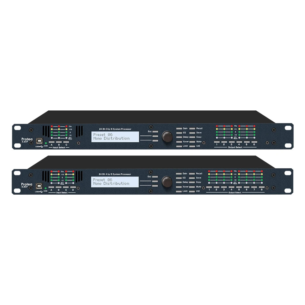 Procesador de audio digital 3.6SP/4.8SP con ecualizador y limitador