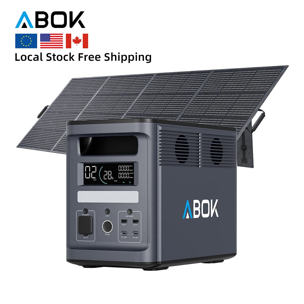 ABOK 2000W 1,536Wh LiFePO4 Portable Power Station