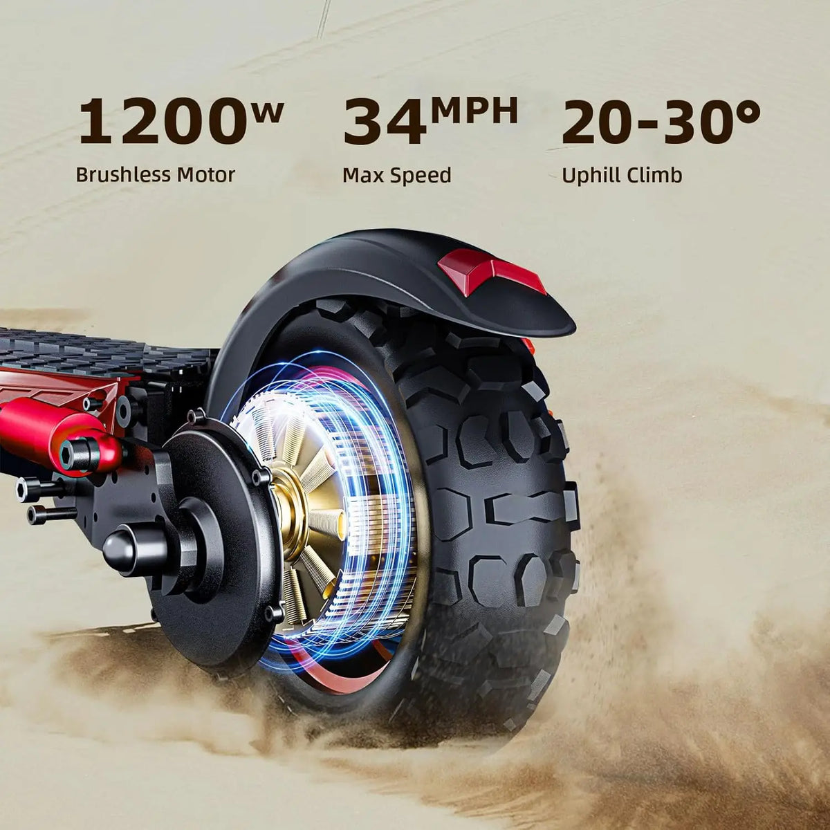 1200W Seated Electric Scooter – 34 MPH, 40-Mile Range
