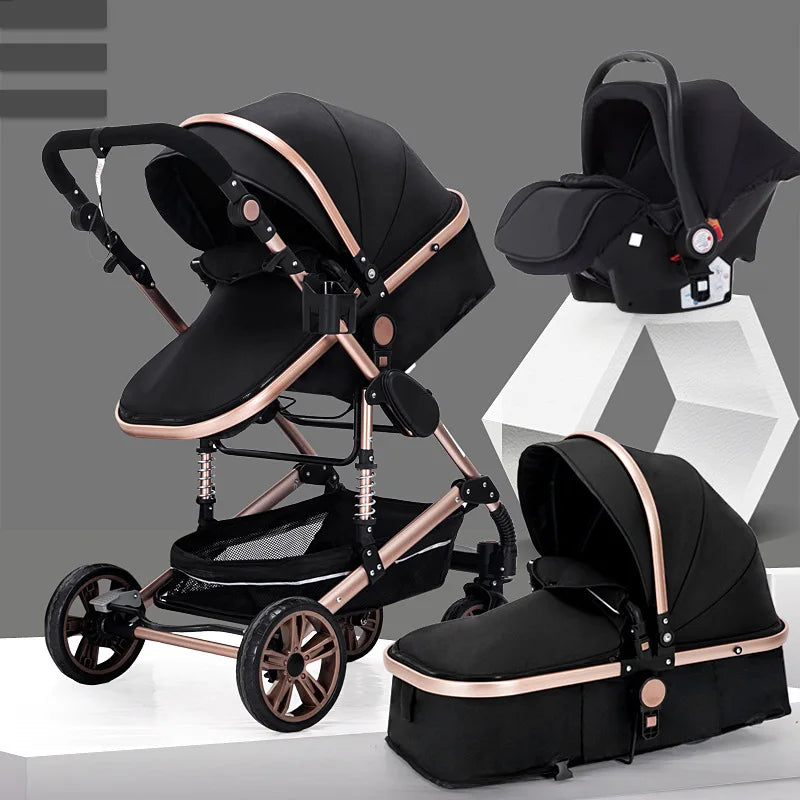 Amazing Selected Baby Stroller 3 in 1 Folding Bi-directional Baby Foldable Stroller Luxury Good Quality Wholesale