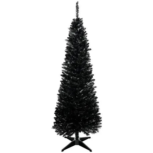 5' Slim Black Artificial Christmas Tree